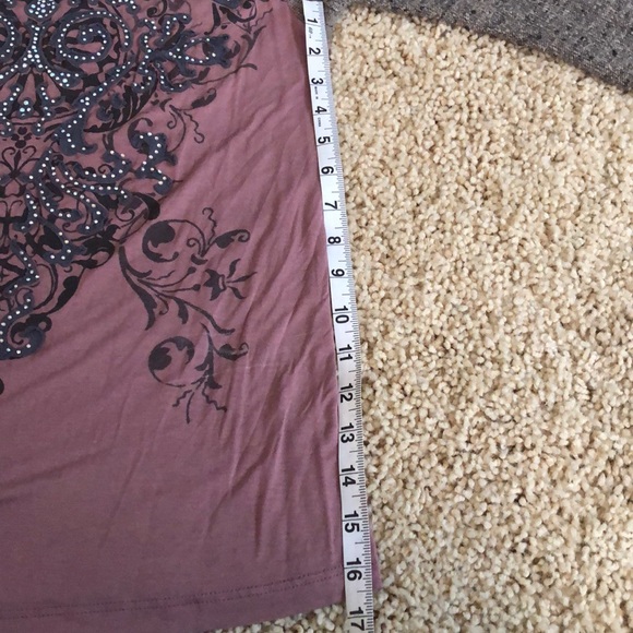 Daytrip Embellished Top Size Med Mauve and Taupe - Picture 6 of 8